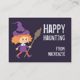 Happy Haunting HexenHalloween-Klassenkarte Visitenkarte