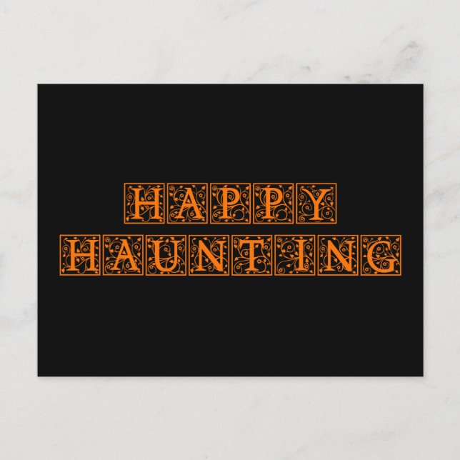 Happy Haunting Postkarte (Vorderseite)