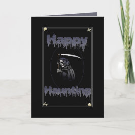 Happy Haunting Sensenmann Karte