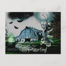 *~* Happy Haunting Skulls HALLOWEEN Postkarte