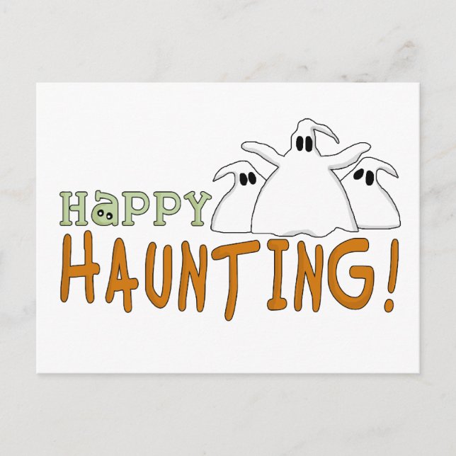 Happy Haunting Tshirts und Geschenke Postkarte (Vorderseite)