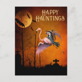 Happy Hauntings Funny Halloween Gruß Feiertagspostkarte