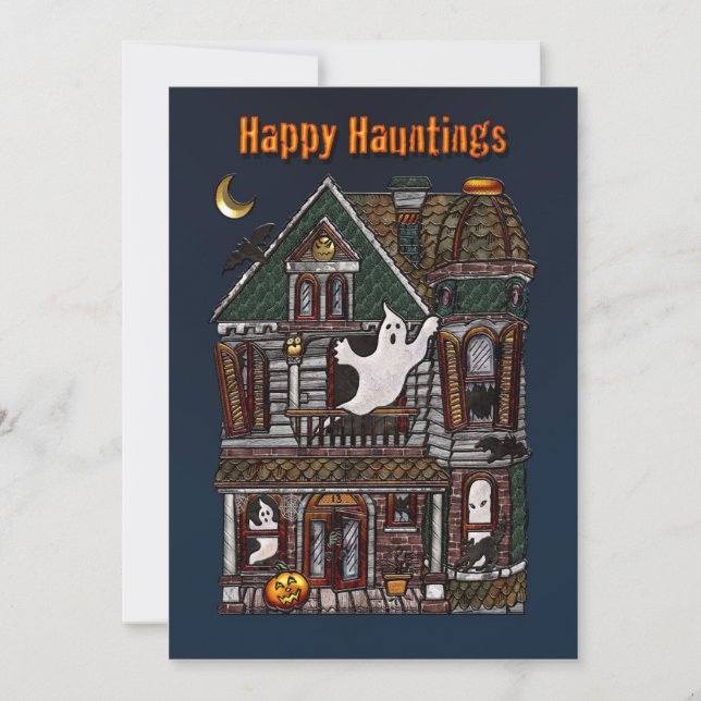 Happy Hauntings - Hauny House Invitation (Devant)