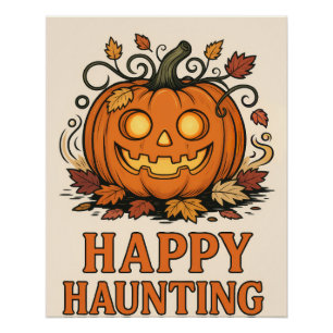 Happy Hauny - Halloween Poster Citrouille 📝 Opis