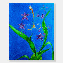 Happy Hawaiian Orchid Bird