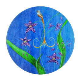 Happy Hawaiian Orchid Bird Schneidebrett