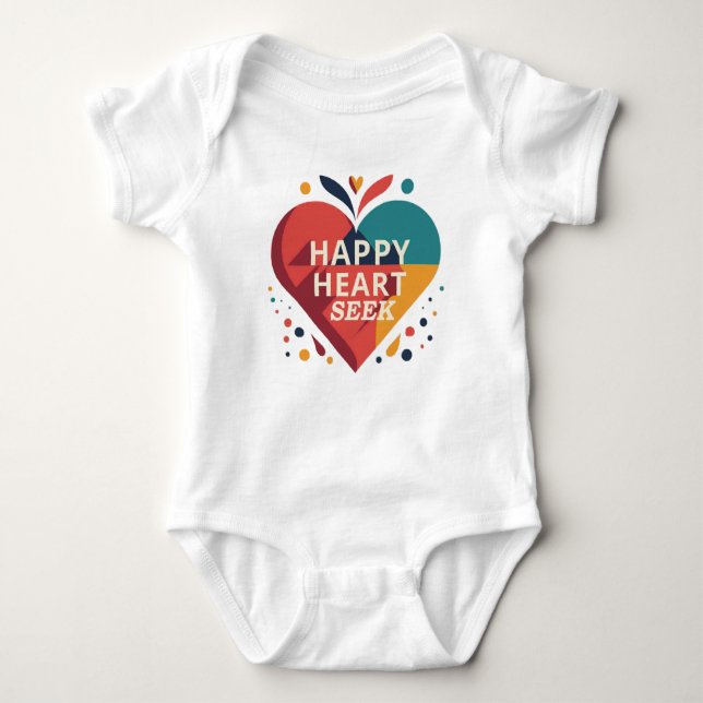 Happy Heart Baby Strampler (Vorderseite)