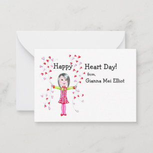 Happy Heart Day II Valentines Mitteilungskarte
