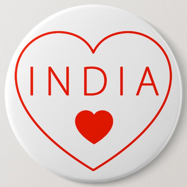 Happy Heart India Button (Vorderseite)