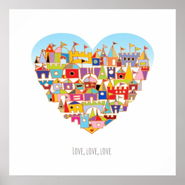 Happy Heart Village Square Poster (Vorne)