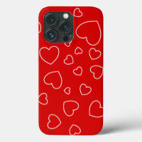 Happy Hearts 3 - Coque rouge-coque iphone Mate