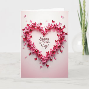 Happy Hearts Day Schmetterlingskarte Karte