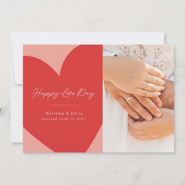 Happy Hearts Love Day Carte de vacances (Devant)