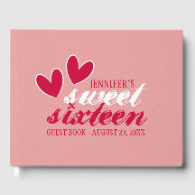Happy Hearts Sweet sixteen Anniversaire Livre d'in