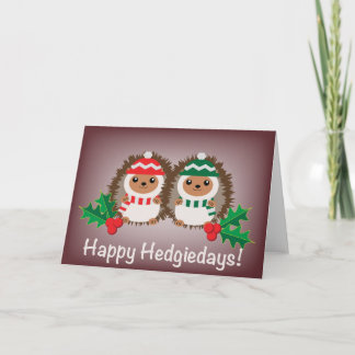 Happy Hedgiedays Weihnachtskarte Karte