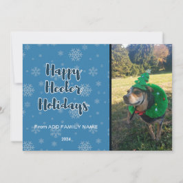 Happy Heeler Holidays Blue Feiertagskarte