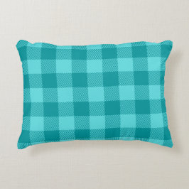 Happy hell blauen Muster Tartan kariertes Land Dekokissen