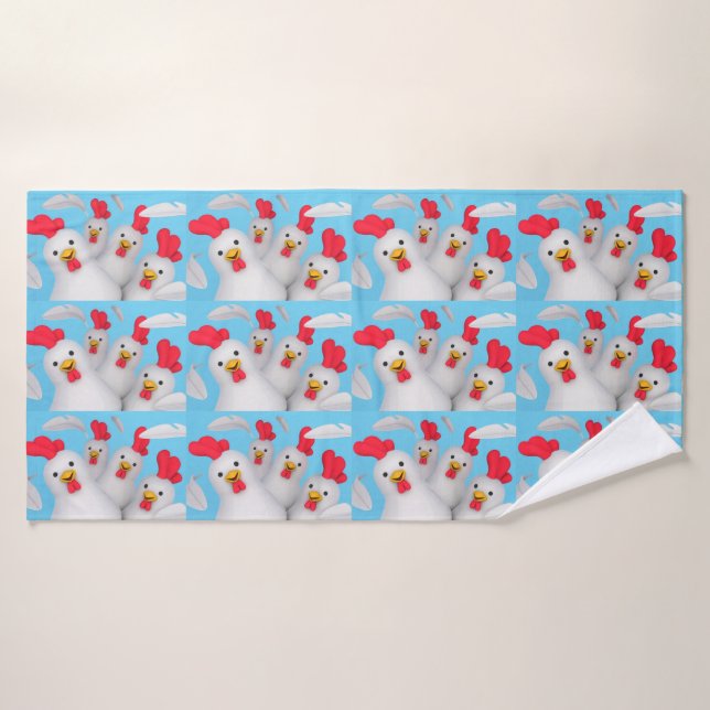 Happy hen clipart badehandtuch (Badehandtuch)