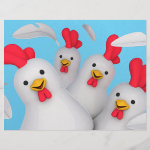 Happy hen clipart flyer