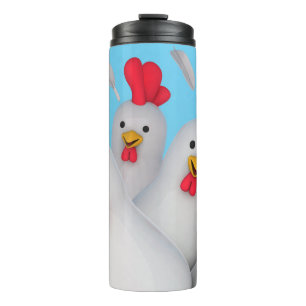 Happy hen clipart thermosbecher