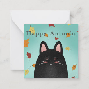 Happy Herbst Black Cat Mitteilungskarte