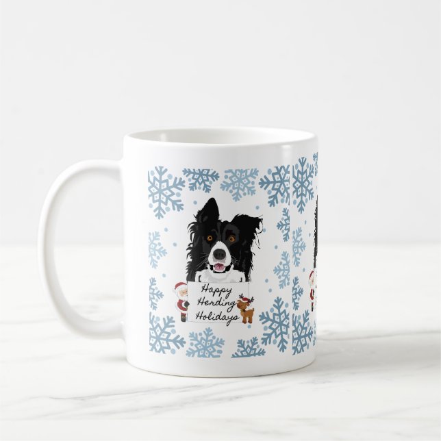 Happy Herding Dog Holidays Kaffeetasse (Links)