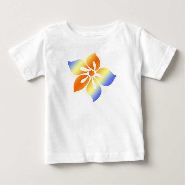Happy Hibiskus Kleinkind T-Shirt (Vorderseite)