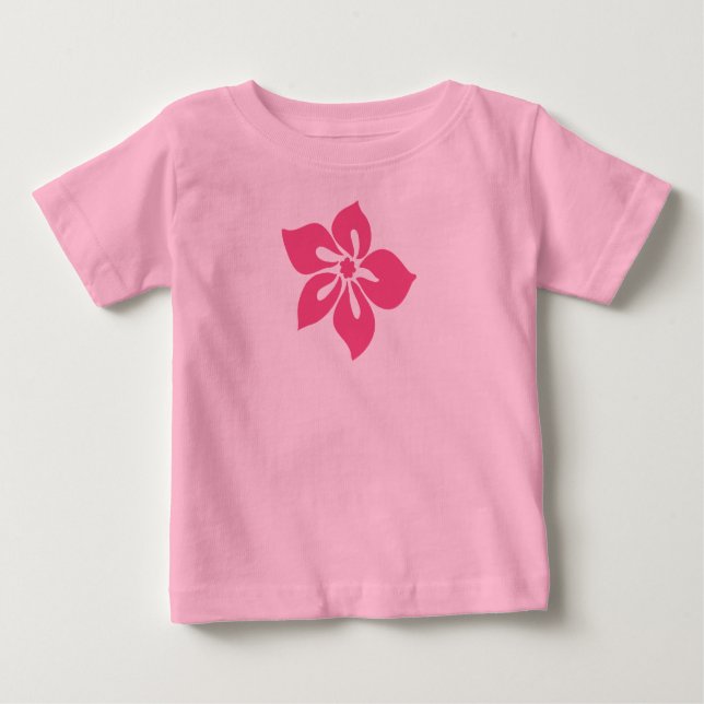 Happy Hibiskus Säugling T-Shirt (Vorderseite)