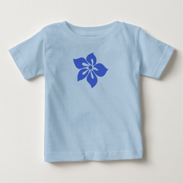 Happy Hibiskus Tropical Floral Baby T-shirt (Vorderseite)