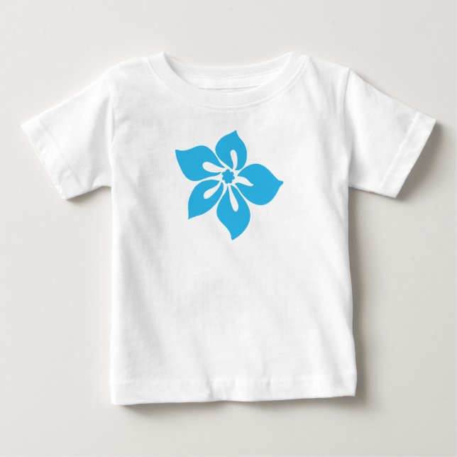 Happy Hibiskus Tropical Floral Baby T-shirt (Vorderseite)