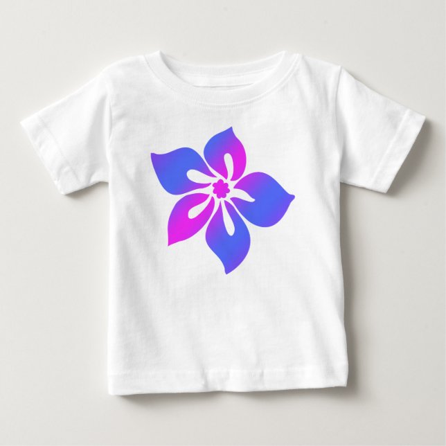Happy Hibiskus Tropical Floral Blend Baby T-shirt (Vorderseite)