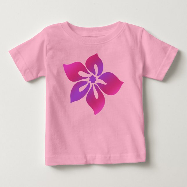 Happy Hibiskus Tropical Floral Blend Baby T-shirt (Vorderseite)