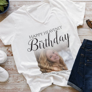 Happy Himmlisch Birthday Foto Memorial T - Shirt