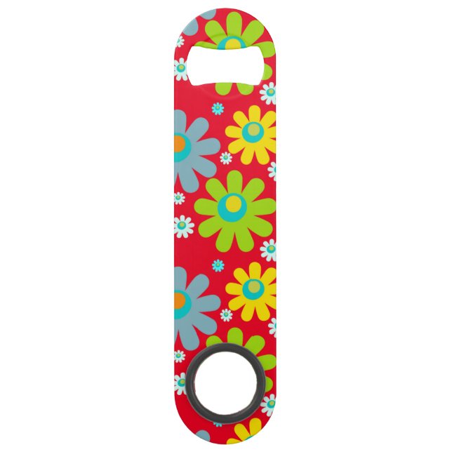 Happy Hippie Blume Speed Flaschenöffner (Vorderseite)