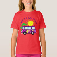 Happy Hippie Camper Van Fun farbenfrohe Grafik
