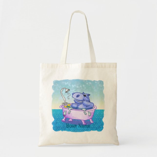 Happy Hippo Bath Tragetasche (Vorne)