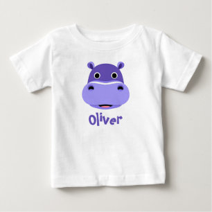 Happy Hippo Face Baby T-shirt