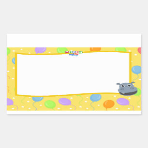 Happy Hippo Nom étiquette Sticker