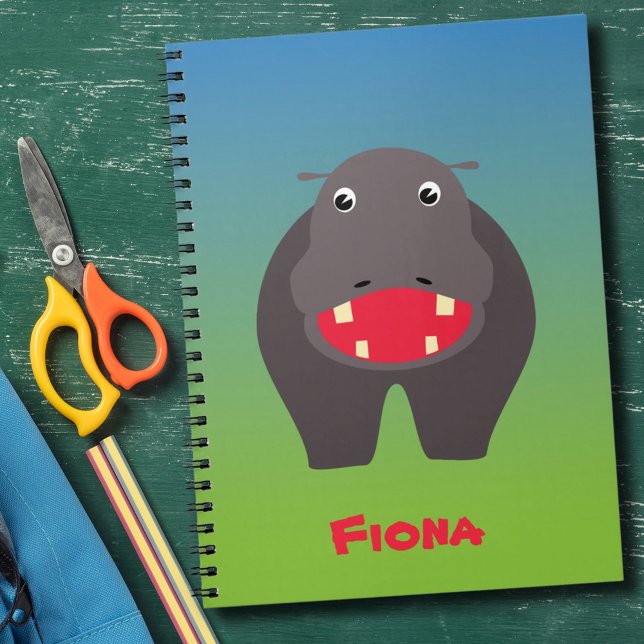 Happy Hippo Notebook Notizblock (Von Creator hochgeladen)