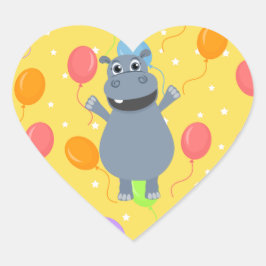 Happy Hippo Sticker