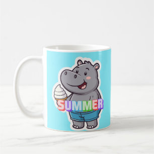 Happy Hippo Summer Tasse - Bunte Ice C Tasse, 11 o