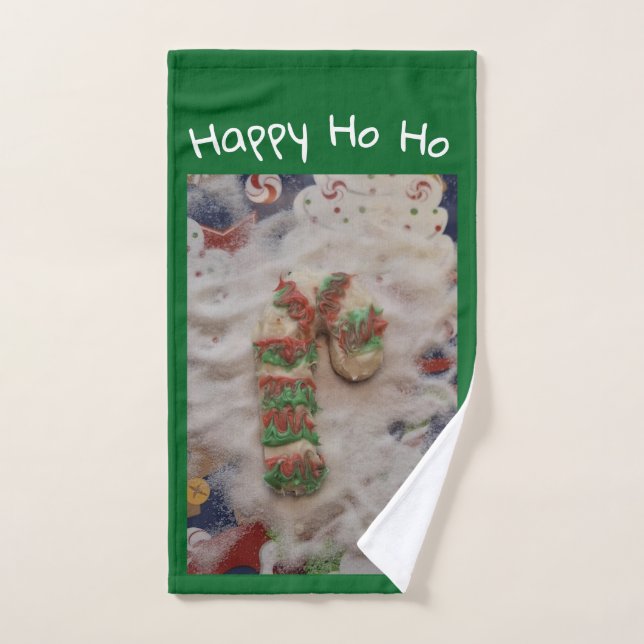 Happy HO HO Cookie Hand Towel Handtuch (Handtuch)
