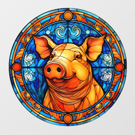 Happy Hog Pig Farm Life Imitate gestanzt Glas Fensteraufkleber