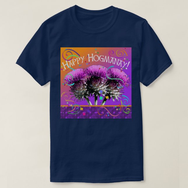 Happy Hogmanay! T-Shirt (Design vorne)