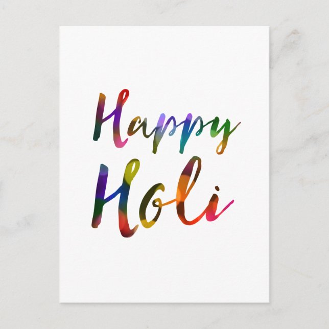 Happy Holi Bokeh Lights Postkarte (Vorderseite)