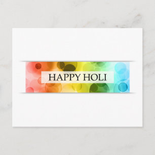 Happy Holi (Bokeh) Postkarte