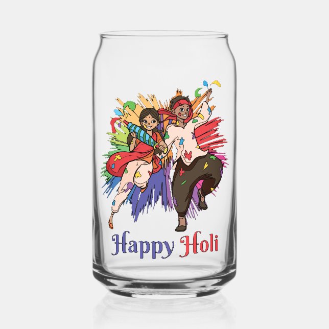 Happy Holi Dosenglas (Vorderseite)