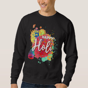 Happy Holi Festival Colorherz Indien hinduistische Sweatshirt
