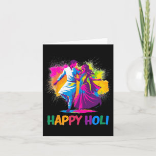 Happy Holi Festival Indian Colors Spring Dance Karte