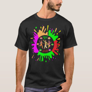 Happy Holi Festival Outfit Farbe Indien Frauen Män T-Shirt